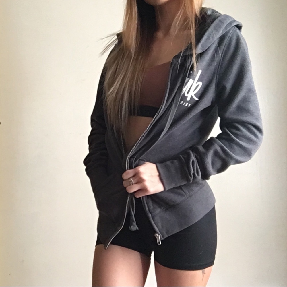 #46 Gray Zip-Up Hoodie - Picture 4 of 4